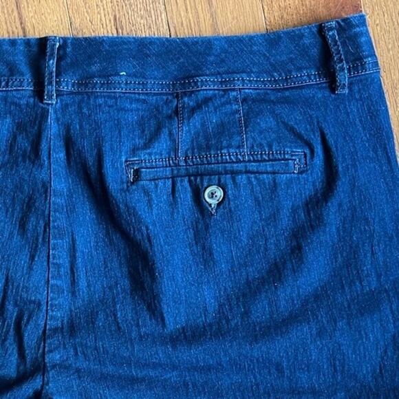 CJ Banks Tummy Control Bermuda Shorts, Dark Wash Denim, size 22W - Picture 12 of 14